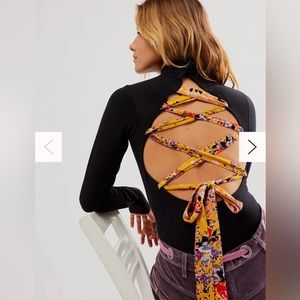 Free people straps in the back bodysuit